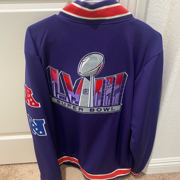 Starter Super Bowl LVIII Varsity Mesh Purple Jacket - Picture 2 of 3